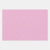 ピンクと白が可愛らしい虹の星 ラッピングペーパーシート (正面2)