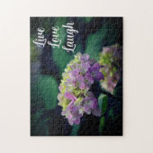 ピンクと白のあじさいやる気を起こさせる花 ジグソーパズル (縦)