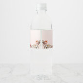 ピンクと白のお花の装飾水筒 ペットボトルラベル (裏面)