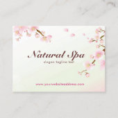 ピンクと白のさくらんぼ花の名刺 名刺 (正面)