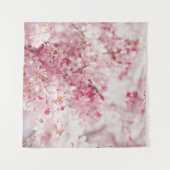 ピンクと白のさくらんぼ タペストリー (正面(横))