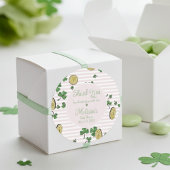 ピンクと白のアイルランドの赤ちゃん女の子ありがとう ラウンドシール