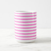 ピンクと白のイースター ストライプ コーヒーマグカップ (中央)