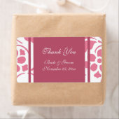 ピンクと白のウェディングモダンラベル ラベル (インサイチュ)