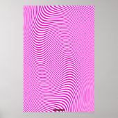 ピンクと白のオペアート光学錯覚ウォールポスター ポスター (正面)