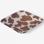 ピンクと白のカウパターン ペーパープレート (傾斜あり)