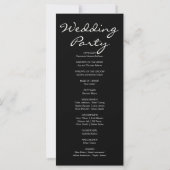 ピンクと白のカボチャのブラック秋の結婚式プログラム (裏面)
