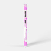 ピンクと白のカモフラージュの色合い SAMSUNG GALAXYケース (右側面)