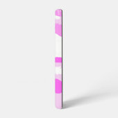 ピンクと白のカモフラージュの色合い SAMSUNG GALAXYケース (左側面)