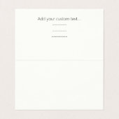 ピンクと白のカリグラフモノグラムミニマル主義者 名刺 (内部フラット)