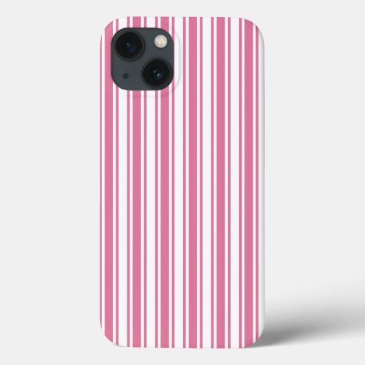 ピンクと白のキャンディストライプーのケースメイトiPhoneケース Case-Mate iPhoneケース (裏面)