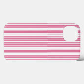 ピンクと白のキャンディストライプーのケースメイトiPhoneケース Case-Mate iPhoneケース (裏面 (横))