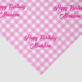 ピンクと白のギンガムパターン 薄葉紙 (詳細)