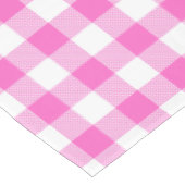 ピンクと白のギンガムプレイド テーブルクロス (アングル)