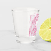 ピンクと白のクリスマスジョイトナカイ ショットグラス (左)