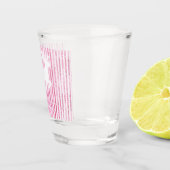 ピンクと白のクリスマスジョイトナカイ ショットグラス (右)