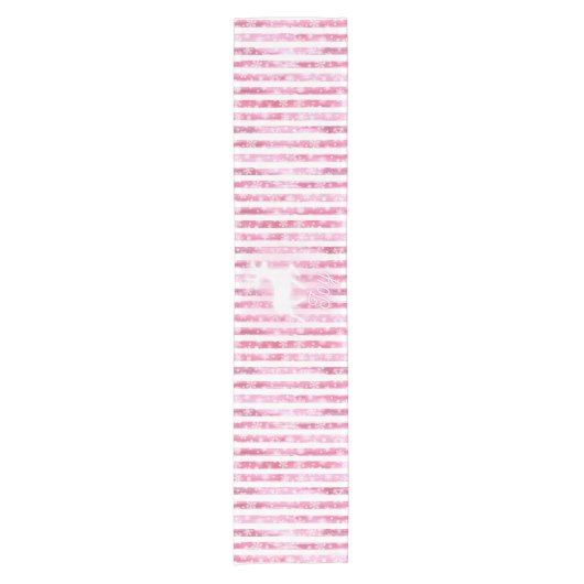 ピンクと白のクリスマスジョイトナカイ ショートテーブルランナー (正面)