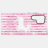 ピンクと白のクリスマスジョイトナカイ SAMSUNG GALAXYケース (裏面横)