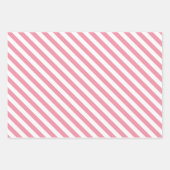 ピンクと白のクリスマス冬の雪の結晶パターン ラッピングペーパーシート (正面2)