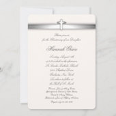 ピンクと白のクロスフォト《キリスト教》洗礼式や命名式招待状 招待状 (裏面)