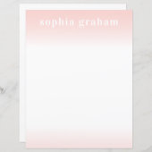 ピンクと白のグラデーション紙 (正面/裏面)