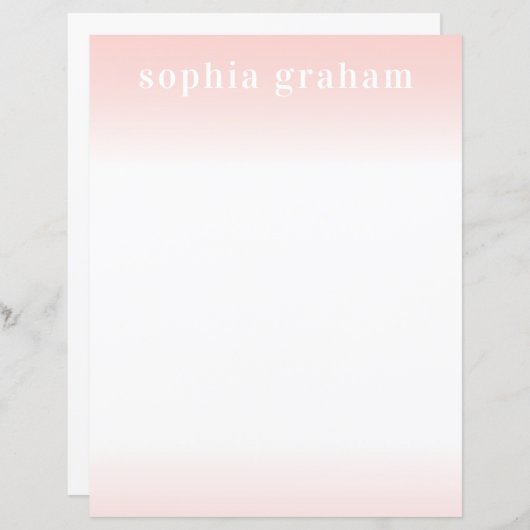 ピンクと白のグラデーション紙 (正面/裏面)