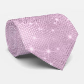 ピンクと白のグリッター ネクタイ (ロール)