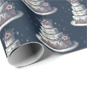 ピンクと白のケーキ ラッピングペーパー (ロールコーナー)