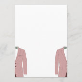 ピンクと白のゲイ結婚のメニューカード メニュー (裏面)