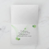 ピンクと白のコスモスの花悔やみや弔慰 カード (内部)