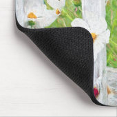 ピンクと白のコスモスの花 マウスパッド (コーナー)