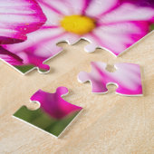 ピンクと白のコスモス花ジグソーパズル ジグソーパズル (側面)