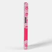 ピンクと白のシボロンダマスクcase mate Case-Mate iPhoneケース (裏面 / 右)