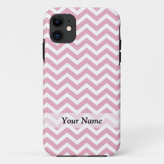 ピンクと白のシボロン Case-Mate iPhoneケース (裏面)