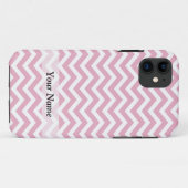 ピンクと白のシボロン Case-Mate iPhoneケース (裏面(横))