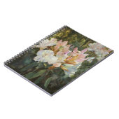 ピンクと白のシャクナゲ深い緑の葉 ノートブック (左側)