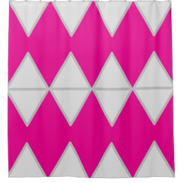 ピンクと白のシャワーカーテン シャワーカーテン