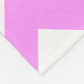 ピンクと白のジグザグ フリースブランケット (角)