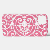 ピンクと白のスクロールワーク ケースメイト iPhone ケース Case-Mate iPhoneケース (裏面 (横))