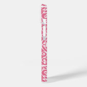 ピンクと白のスクロール Case-Mate iPhoneケース (裏面 / 左)