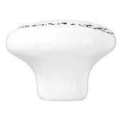 ピンクと白のスケッチハートセラミックプルまたはノブ セラミックノブ (側面)