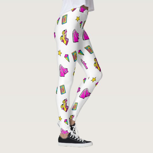 ピンクと白のスケート レギンス (右)