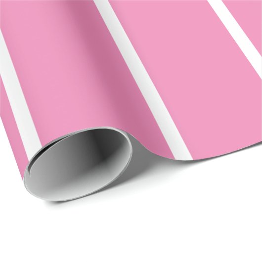 ピンクと白のストライプの包装紙 ラッピングペーパー (ロールコーナー)
