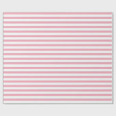 ピンクと白のストライプの贈り物 ラッピングペーパー (フラット)