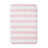 ピンクと白のストライプバスマット バスマット (正面縦)