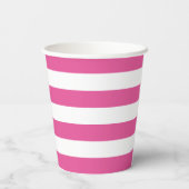 ピンクと白のストライプ紙カップ 紙コップ (裏面)