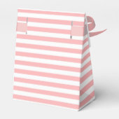 ピンクと白のストライプ結婚式の引き出物 フェイバーボックス (裏面サイド)