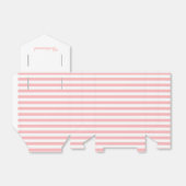 ピンクと白のストライプ結婚式の引き出物 フェイバーボックス (折り畳みなし)