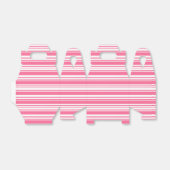 ピンクと白のストライプ結婚披露宴 フェイバーボックス (折り畳みなし)