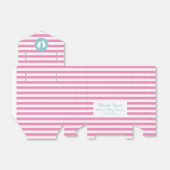 ピンクと白のストライプ赤ちゃんシャワーのパーティーの好意ボックス フェイバーボックス (折り畳みなし)